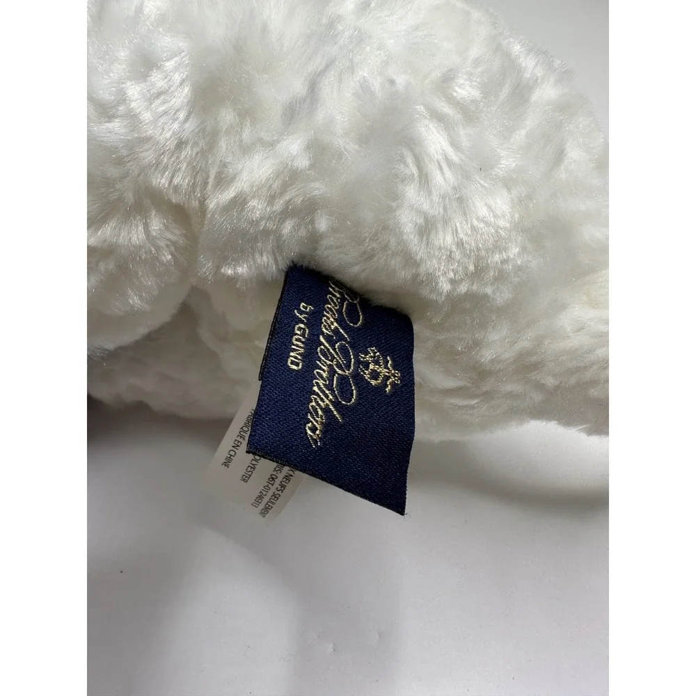 GUND Brooks Brothers Lamb‎ Blue Gingham Feet Ears White Swirl Plush Stuffed